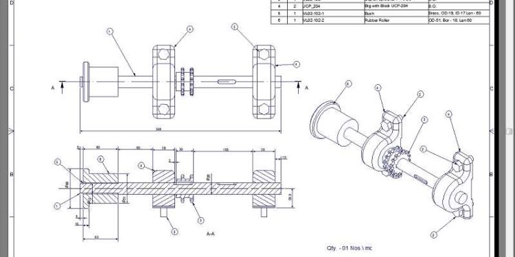 Bản vẽ chi tiết gia công